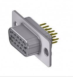 Deltron Connectors Deltron HD-D15SY/2 D-SUB socket 180 ° Number of pins: 15 Soldering, Pins 1 pc(s)-0