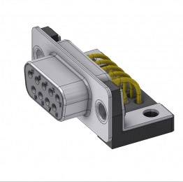 Deltron Connectors Deltron DTS 09 SYC M63UN D-SUB socket 90 ° Number of pins: 9 Soldering, Pins 1 pc(s)-0