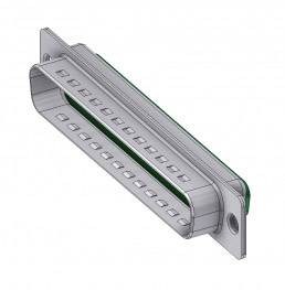 Metallic clip with rectangular openings, likely used for attaching or holding mechanical components.