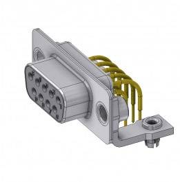 Deltron Connectors DTS09 SYC/2 M47UN D-SUB socket 90 ° Number of pins: 9 Soldering, Pins 1 pc(s)-0