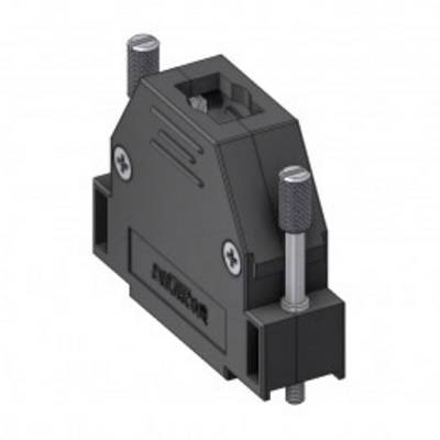 Black, trapezoidal machine component with screws on the sides. It has a rectangular cutout at the top and is labelled with 'PHOENIX'.