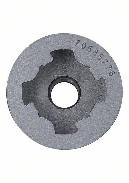 Metal disc with a central hole and radially symmetrical cutouts. Number '70685776' is located in the top right.