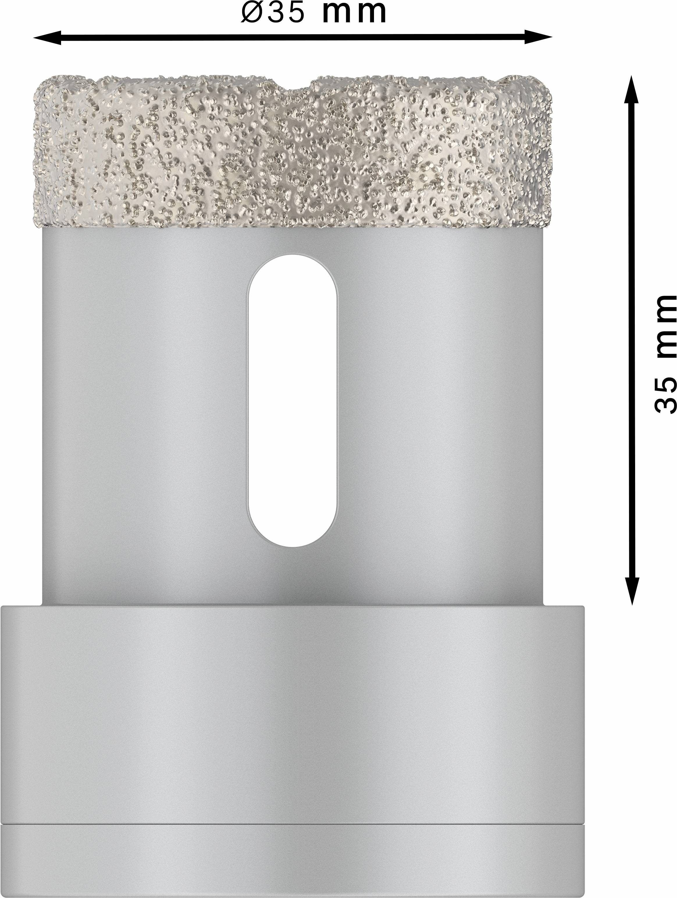 35 mm diamond-coated crown drill bit with grip design