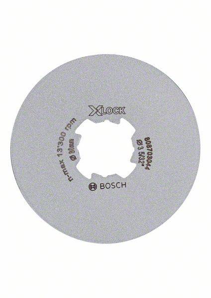 Grinding disc with 'X-Lock' system by Bosch, silver, max. 13,300 rpm, diameter 80 mm, suitable for high-speed grinders.