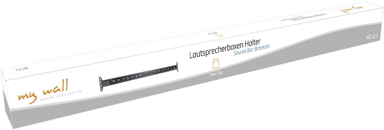 Packaging for a Speaker Bracket with the text 'Sound for Brackets'. Brand 'my wall'. Image shows the product.