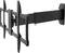 Black, adjustable TV wall mount with extendable arm, suitable for large screens.