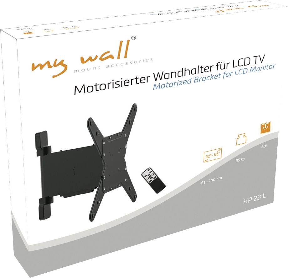 My Wall HP23L TV wall mount 81,3 cm (32) - 139,7 cm (55) Retractable, Motorised, Swivelling