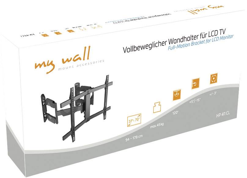My Wall HP41CL TV corner mounted brackets 94,0 cm (37") - 177,8 cm (70") Rotatable, Swivelling, Tiltable, Swivelling Cor-1