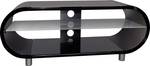 My Wall HM 1 LTV / Hifi shelf max. 30kg, MDF, high-gloss black, dimensions 1100 x 400 x 440mm
