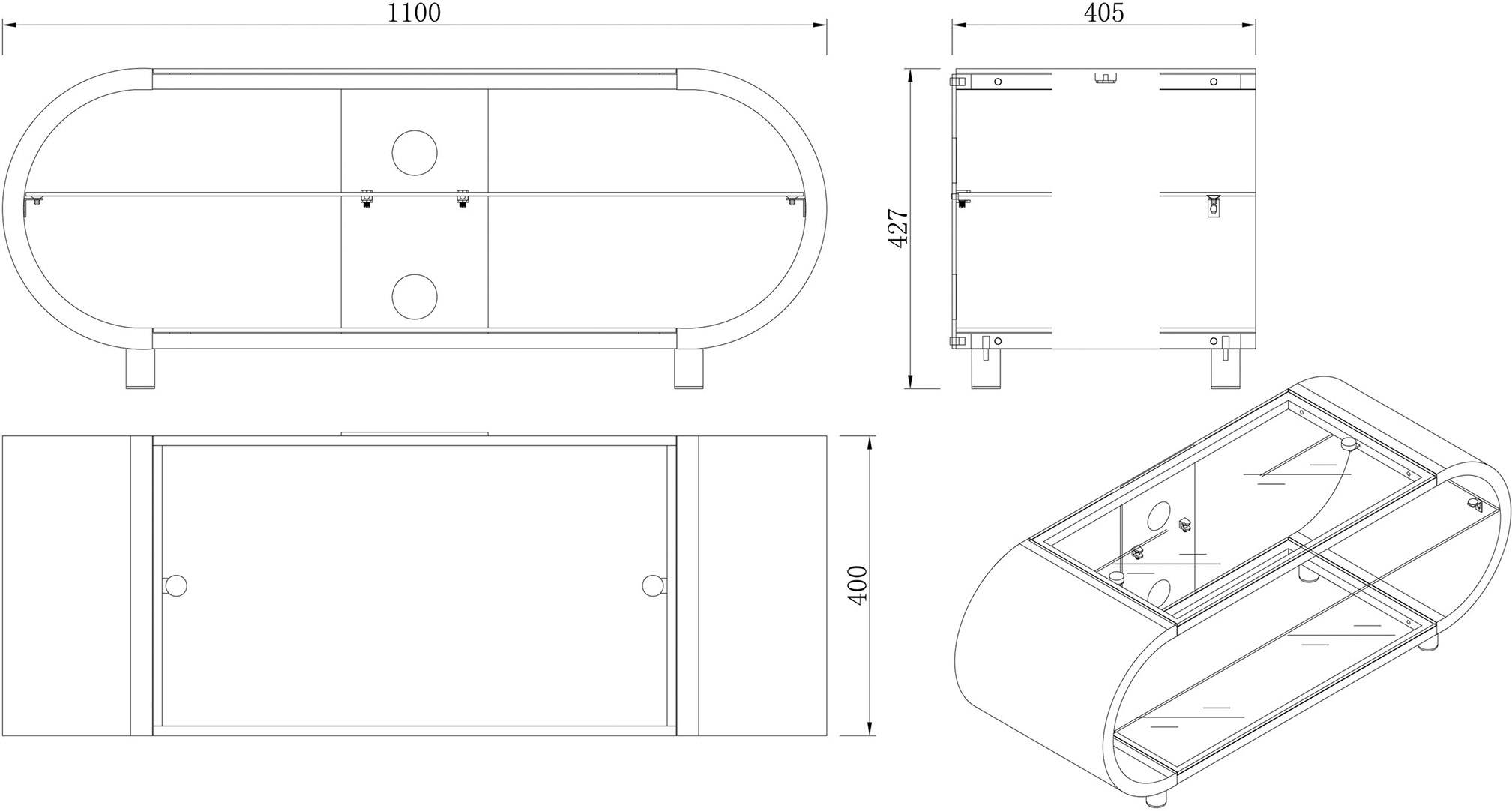My Wall HM1L TV base Floor stand, Stand, Rigid-2