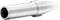 Metal soldering iron tip, conical design, used for precise soldering in electronic or jewellery applications.