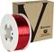 Red 3D printing filament spool next to a brown cardboard box labelled 'Verbatim 3D Print Materials'.