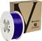 A reel of purple filament for 3D printers next to a Verbatim packaging box displaying the logo and text '3D Print Materials'.