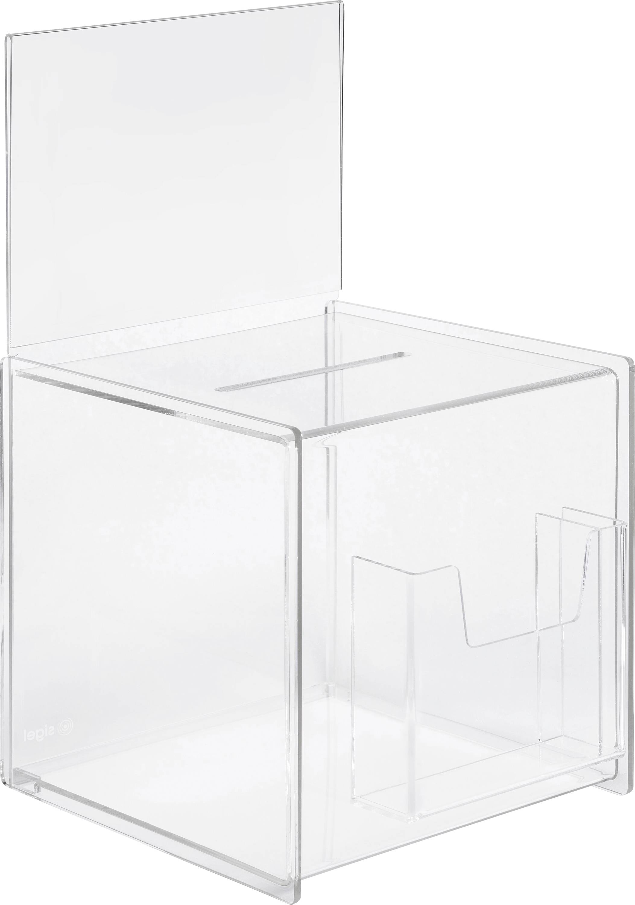 Sigel Multifunction ballot box, extra compartment VA152 Transparent (W x H x D) 210 x 368 x 210 mm 1 pc(s)