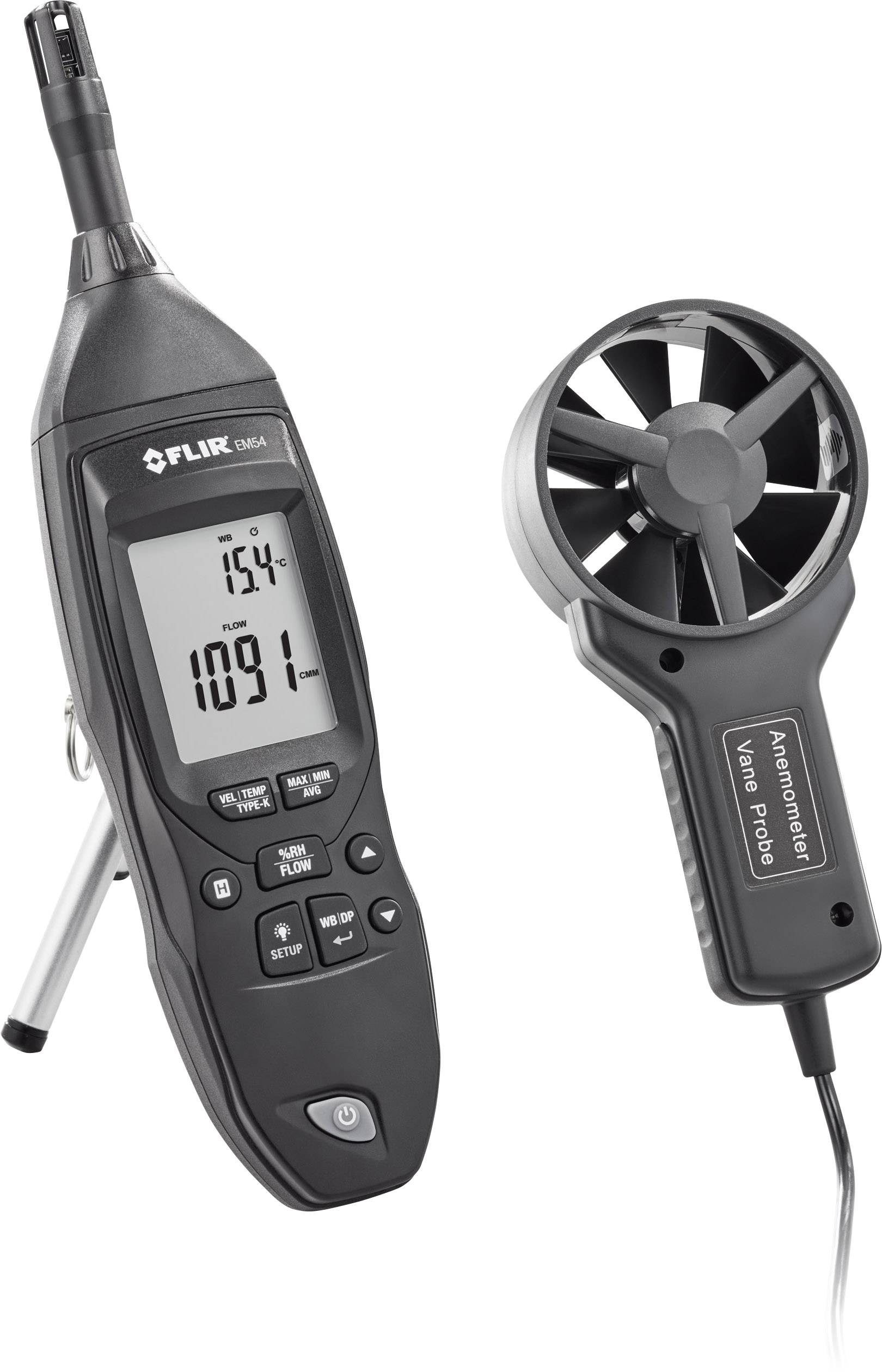FLIR EM54 Anemometer Calibrated to (ISO standards) 0.4 up to 30 m/s
