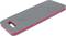 Grey kneeling mat with red border, rectangular, with carry handle hole, suitable for gardening or DIY projects.
