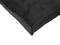 A black foam mattress with a fabric cover. It is rectangular, simply designed, and suitable for indoor use.