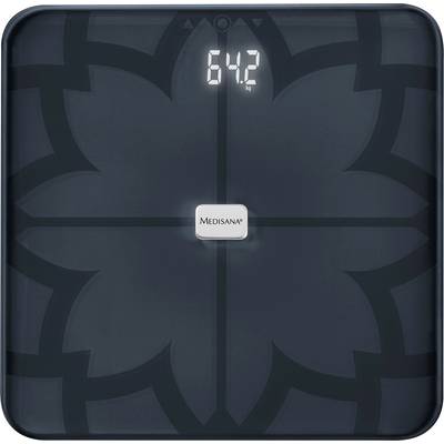 Medisana BS 450 sw Smart bathroom scales Weight range=180 kg Black Incl. Bluetooth, ITO sensors