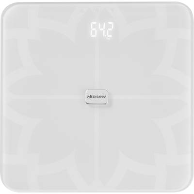 Medisana BS 450 ws Smart bathroom scales Weight range=180 kg White Incl. Bluetooth, ITO sensors