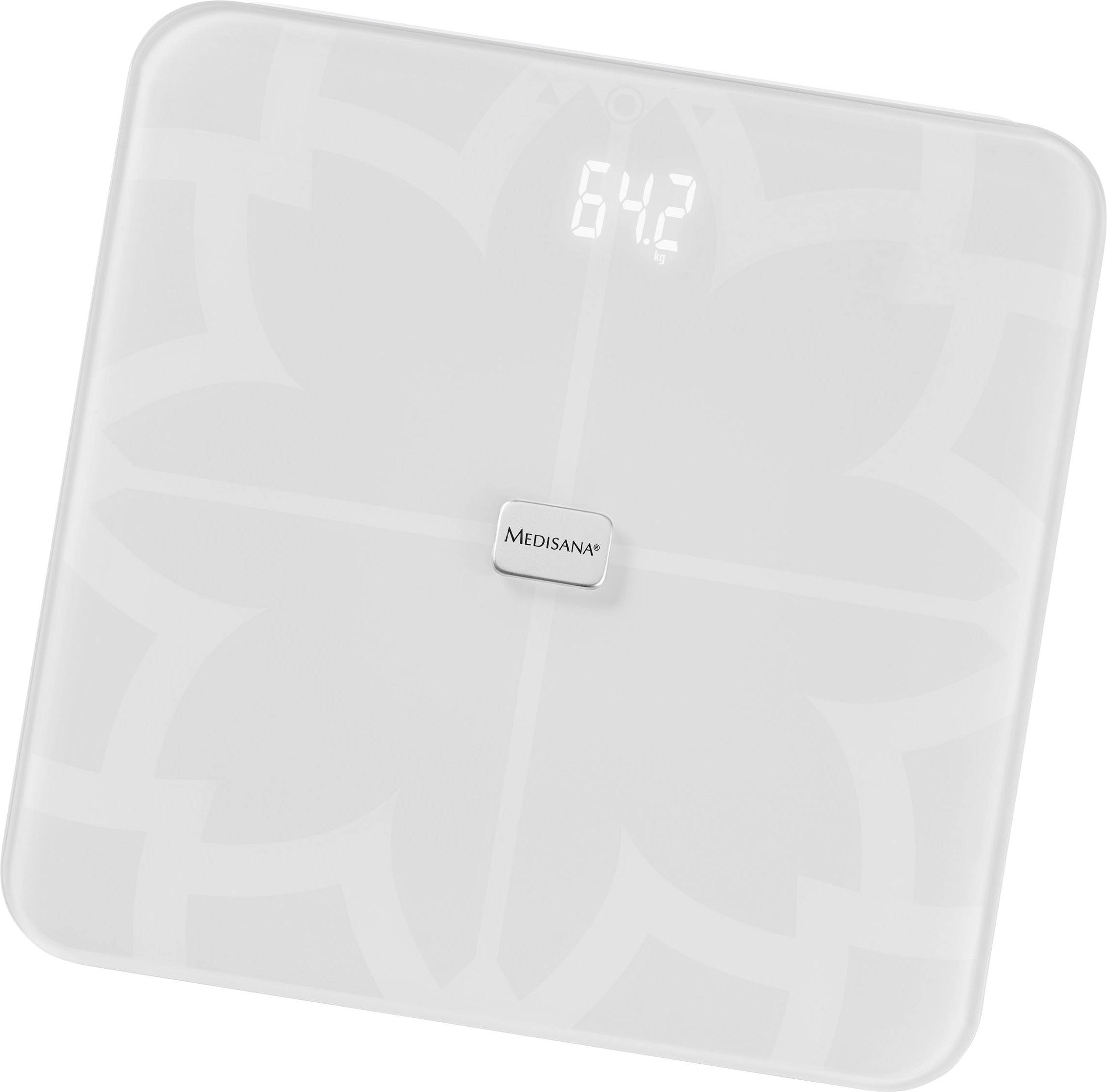 Medisana BS 450 ws Smart bathroom scales Weight range=180 kg White Incl. Bluetooth, ITO sensors-9