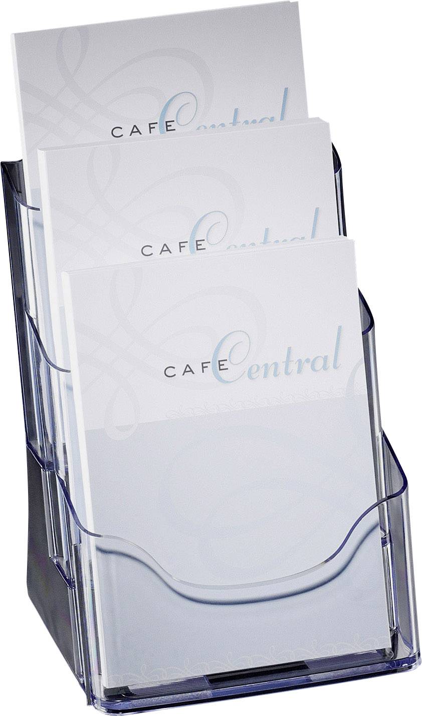 Sigel LH132 LH132 Desktop brochure holder Transparent A5 No. of compartments 3 1 pc(s) (W x H x D) 175 x 290 x 150 mm