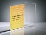 Sigel table stand, straight, crystal clear, acrylic, for A4