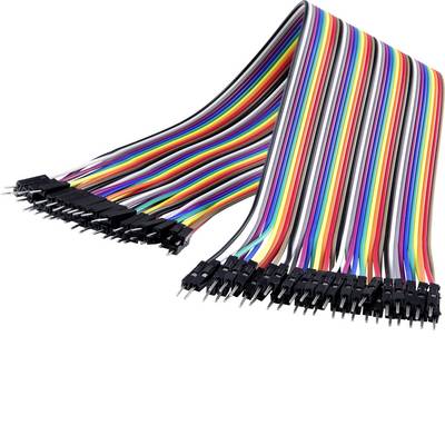 Renkforce JKMF403 – Cavi Jumper Per Arduino, Raspberry Pi, Banana Pi – Set Da 40 Connettori Maschio-Maschio E 40 Femmina-Maschia – 30 Cm