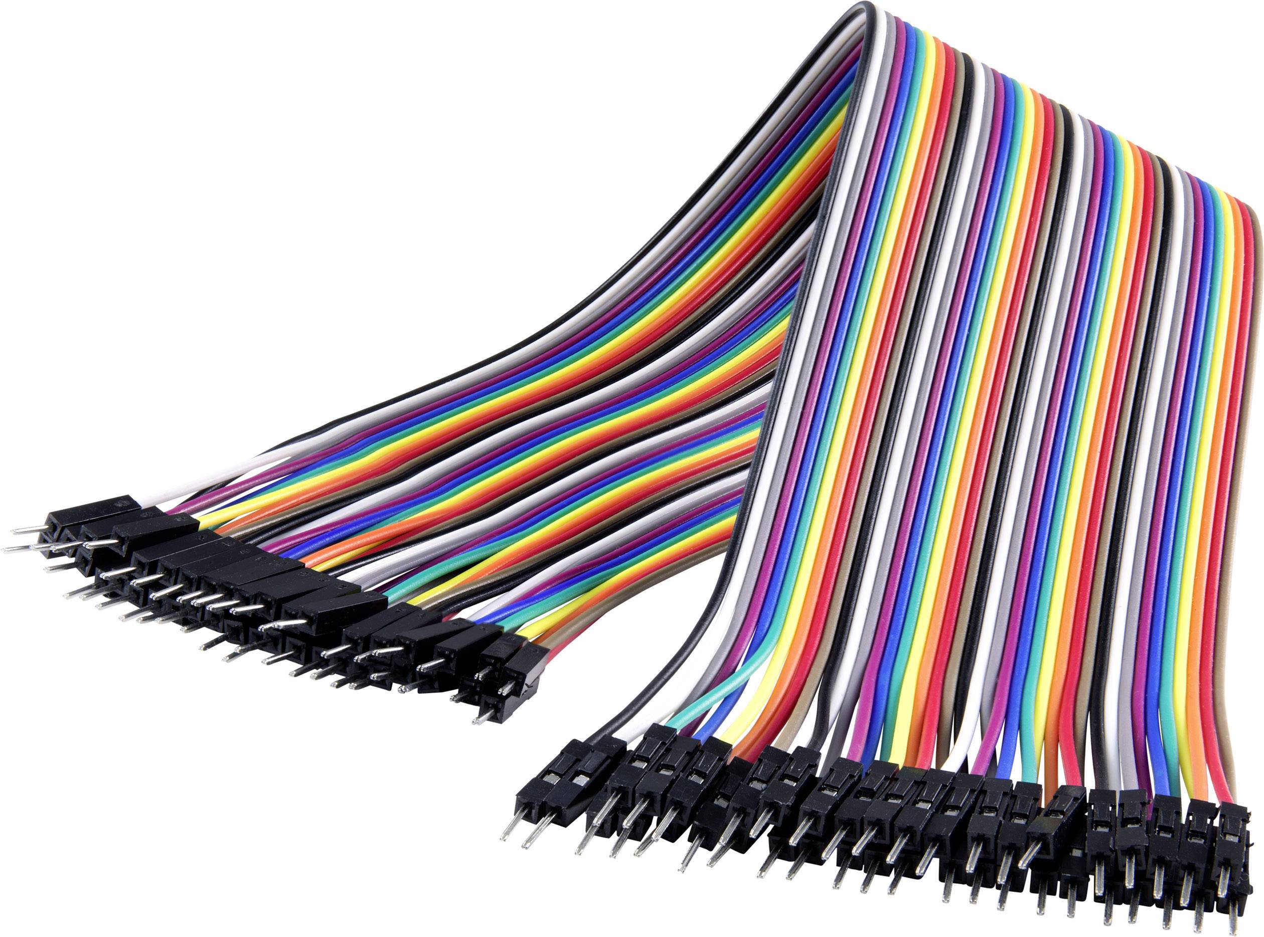 Renkforce JKMM403 Jumper cable Arduino, Banana Pi, Raspberry Pi® [40x Wire jumper - 40x Wire jumper] 30.00 cm Multi-colo