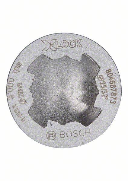 'X-Lock Bosch Grinding Disc for Angle Grinder, maximum speed 11,000 rpm, Diameter 125 mm, Item Number 8046687873.'