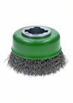 X-LOCK Clean for Inox cup brush, 75 mm, 0.3 mm, corrugated stainless steel wire