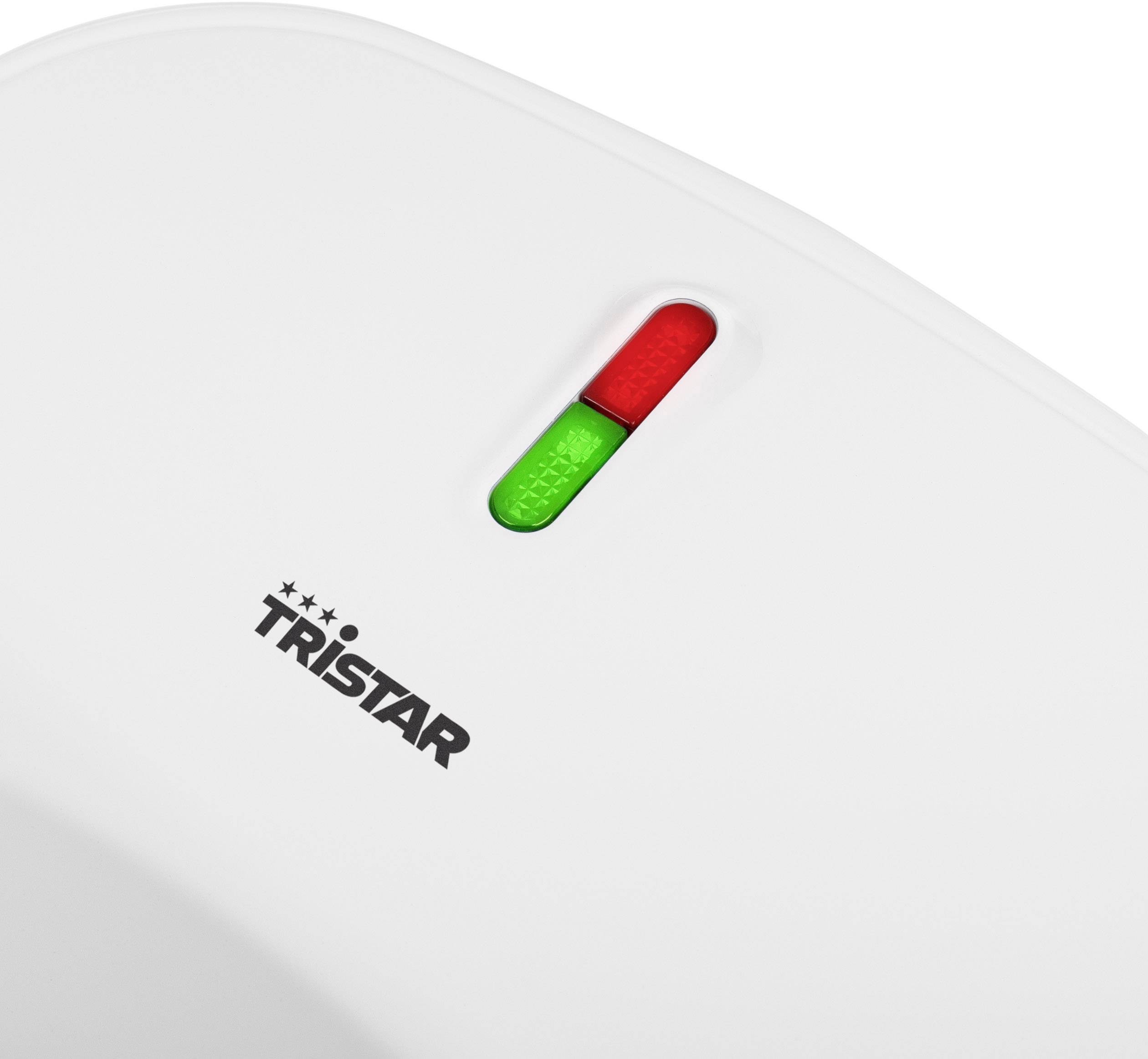 White surface with the 'Tristar' logo and a red and green indicator light that could indicate the operational status.