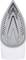 Iron with a grey ceramic soleplate, featuring ventilated openings in a chevron pattern.