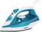 A blue and white steam iron with temperature control and water spray function, brand 'Tristar', on a white background.