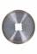 A silver, round circular saw blade with a gear-shaped opening in the centre. It is designed for cutting ceramic materials.