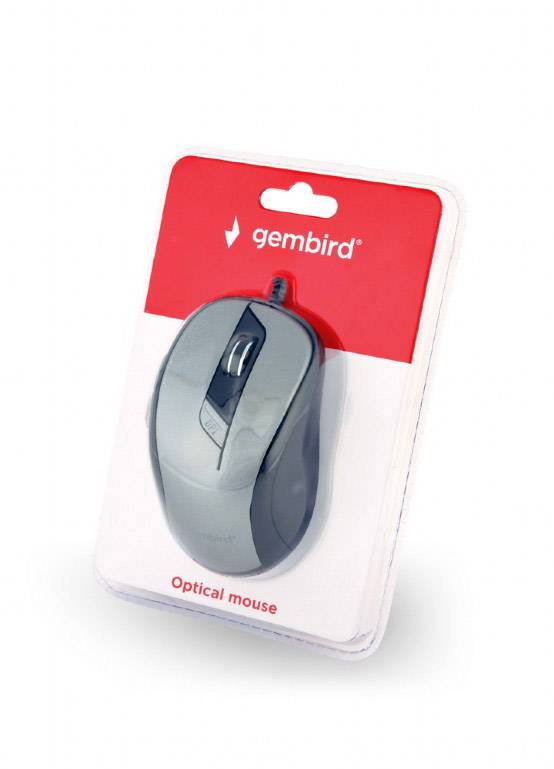 Gembird MUS-6B-01-BG Mouse USB Optical Silver, Black 6 Buttons 400 dpi, 800 dpi, 1200 dpi, 1600 dpi-1