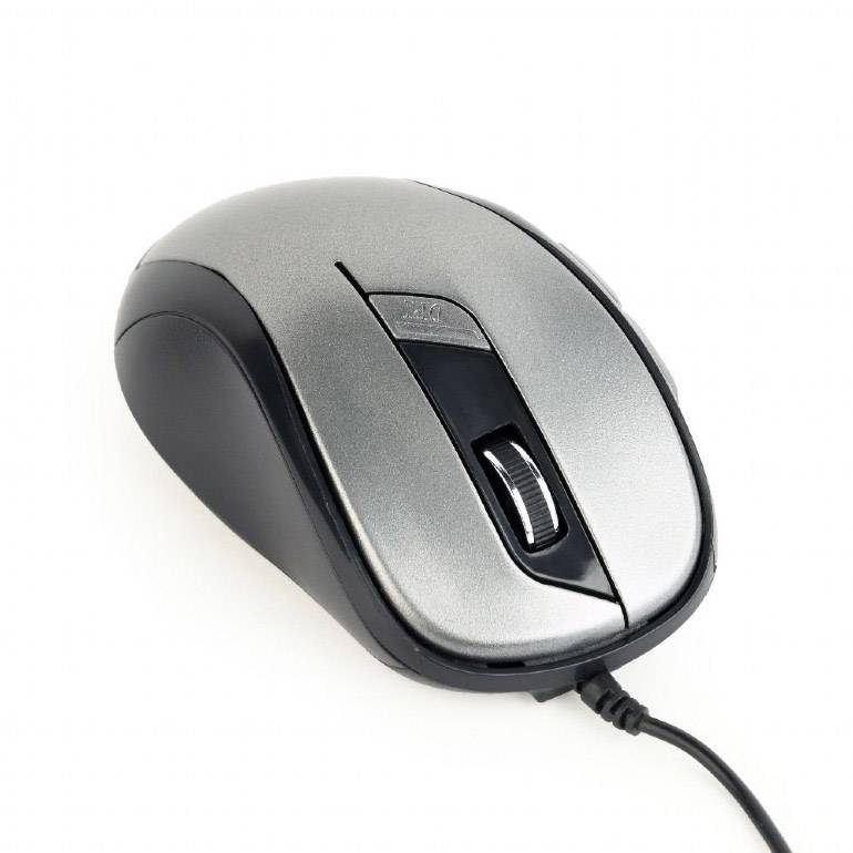 Gembird MUS-6B-01-BG Mouse USB Optical Silver, Black 6 Buttons 400 dpi, 800 dpi, 1200 dpi, 1600 dpi-2