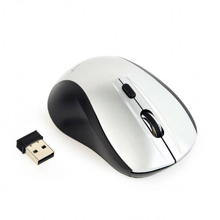 Gembird MUSW-4B-02-BS Wireless mouse Radio Optical Black, Silver 4 ...