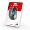 Optical wireless mouse in a plastic package by Gembird, black and grey, including USB receiver, against a white and red background.