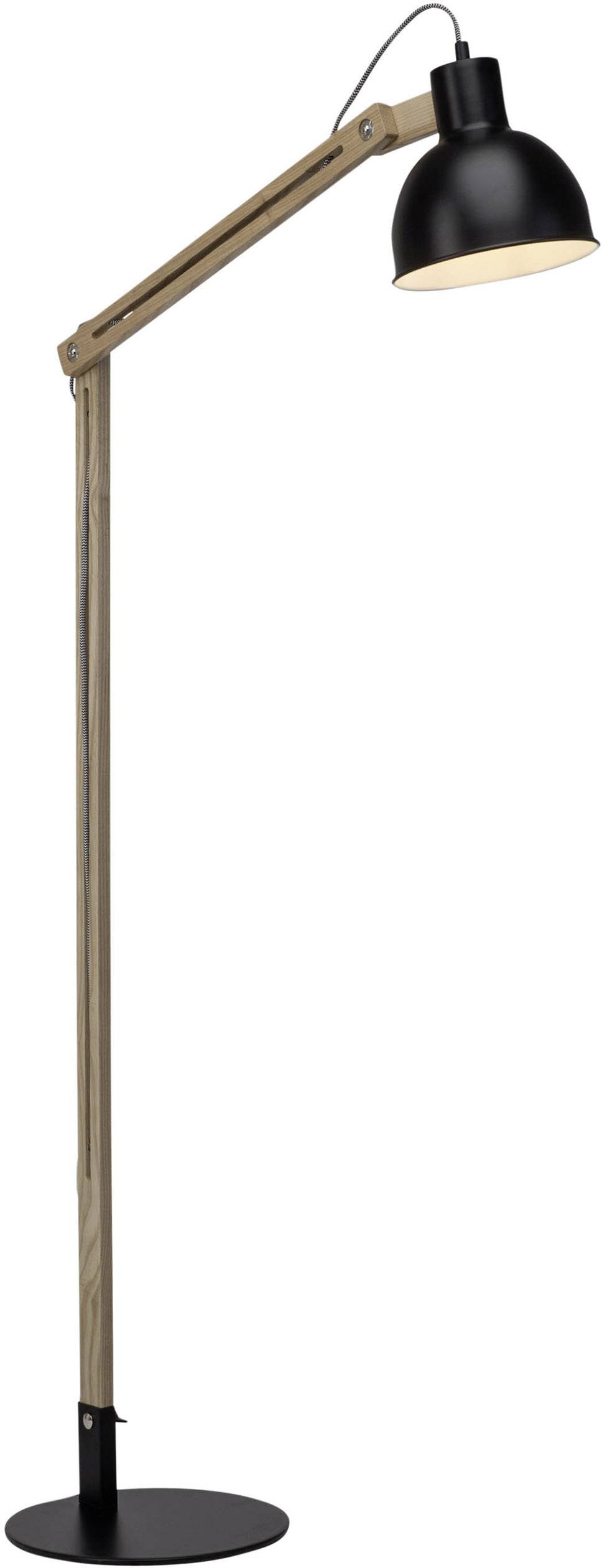 Brilliant Elias 94919/76 Floor standing light LED (monochrome) E-27 42 W Wood (light), Black