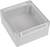 Transparent plastic storage box with a removable lid, suitable for storing small items.