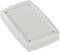 Light grey rectangular plastic enclosure with rounded edges and four screw holes at the corners, suitable for electronic devices.