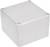 White square plastic box with a screwable lid, suitable for wall mounting or storage of electrical components.