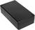Black, rectangular housing with rounded corners, made of plastic. Suitable for storing or protecting electronic components.