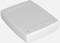 A rectangular, white plastic enclosure with rounded edges and four screw holes, suitable for electronic devices.
