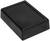 Black, rectangular plastic enclosure, slim and compact, suitable for electronic components or as a project box.