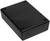 A rectangular, black plastic enclosure with rounded edges and four screw holes. Suitable for housing electronic components.