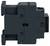 Side view of a black electrical relay or circuit module with mounting tabs and terminal openings on a white background.