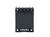 Plastic terminal block housing in dark grey, rectangular, with multiple mounting holes and a grid pattern on top.