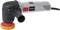 An electric polishing machine with a black handle and orange polishing pad, suitable for smoothing and polishing surfaces.