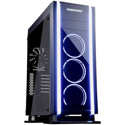 Enermax Saberay RGB Midi tower Game console casing Black 3 built-in LED fans, Built-in fan, Window, Dust filter, Built-in lighting